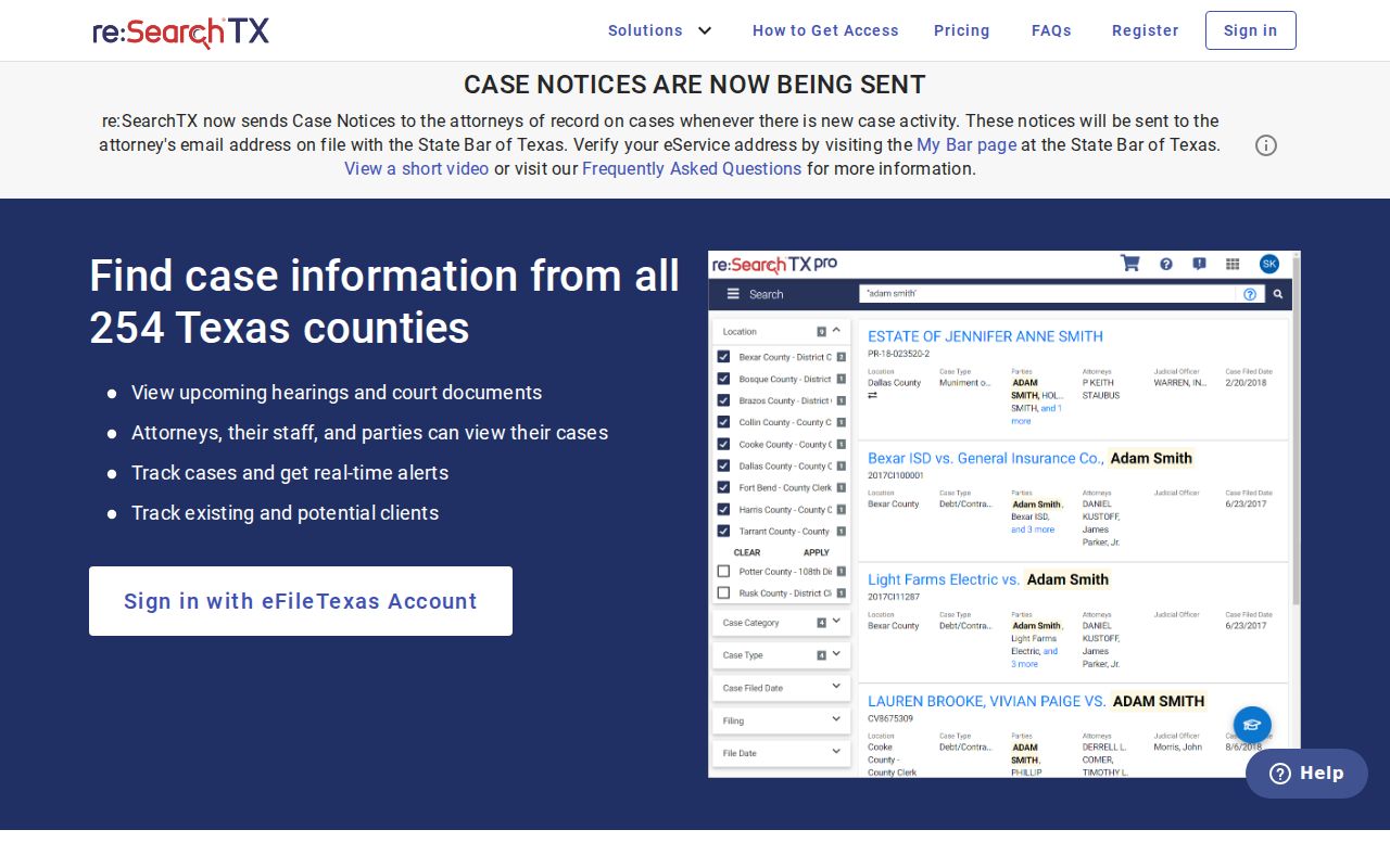 Lamar County criminal court case statewide search limits